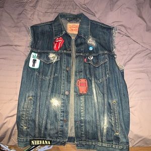 Custom Levi’s jean vest